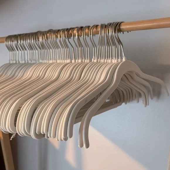 63 light grey felt Clothes Hangers EUC - Picture 2 of 5